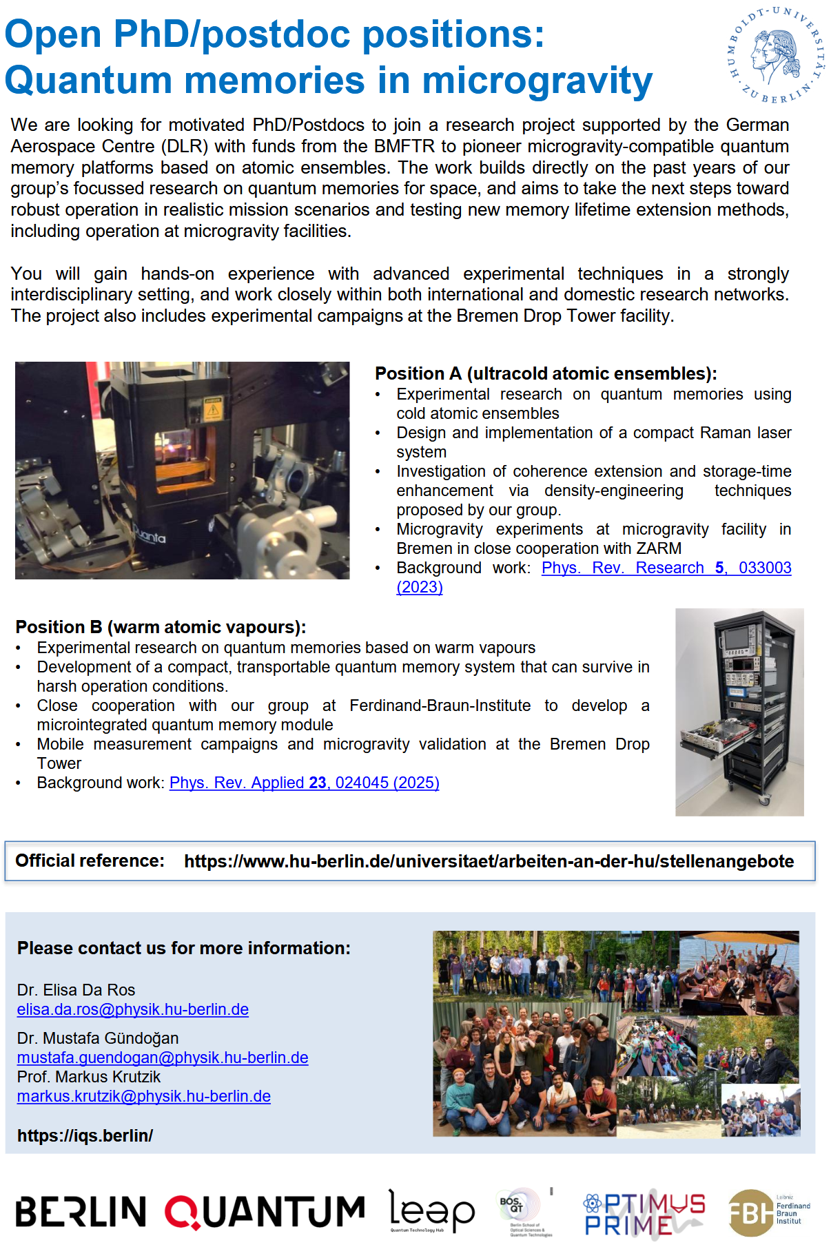 Job advertisement for the optimus prime project.